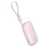Powerbank 20000mAh 22.5W z wyświetlaczem kablem EnerFill FC21 Qpow 3 Ultra - różowy